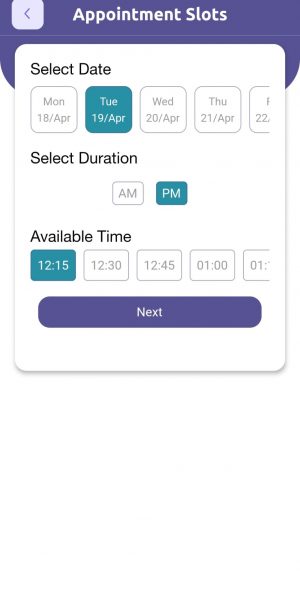 Step 5: Select preferred date and time